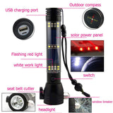 10 in 1 Multifunction Rechargeable Solar Powerful LED Flashlight