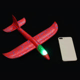 Luminous Hand Launch Flying Foam Airplane