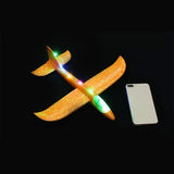 Luminous Hand Launch Flying Foam Airplane