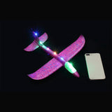 Luminous Hand Launch Flying Foam Airplane